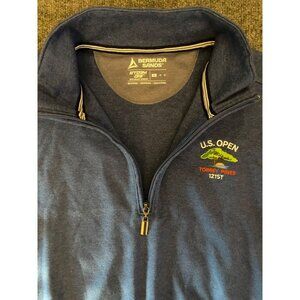 Bermuda Sands Golf Pullover Sweater Mens Med Blue 1/4 Zip U.S. Open Torrey Pines